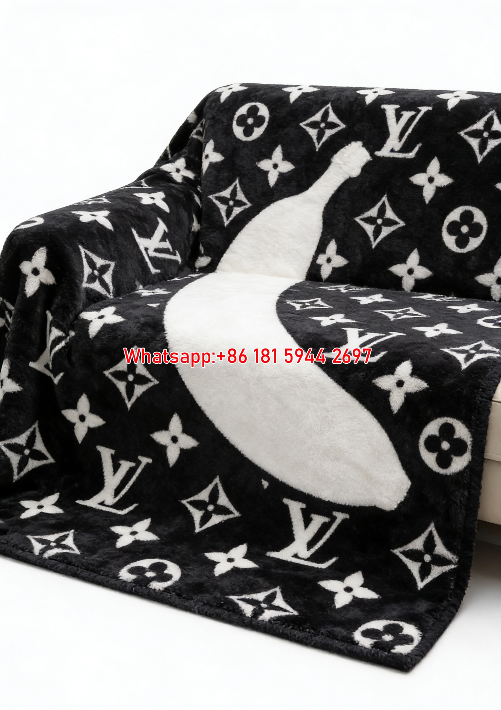 LV Monogram Banana Throw Blanket IMG_3022